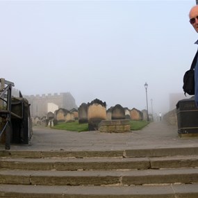 197, 198, 199 steps, and a forest of tombstones