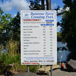Ferry charges - Cash Only 