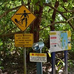 Warning at Cape Tribulation 