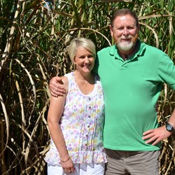 Fiona and I as close as we could get to the Confluence 