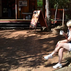 Fiona loves her coffee 