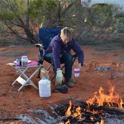 Our camp on the way up to Dingo Claypan