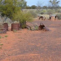 Old fuel drums at Dingo Claypan