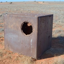 Old Steel tank on the side of the track