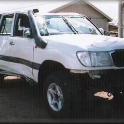 and this is the car that rolled going through a cattle grid