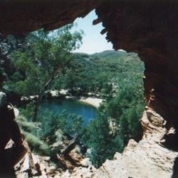 Looking out from the cave above Ellery Big Hole