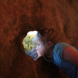 Peeping out the porthole