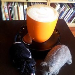 Imogen and Magda in St Helens Book Shop