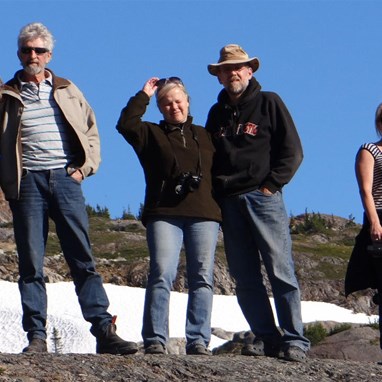 The "GDEC Canada" team at Salmon Glacier (Minus "Bear-bait")
