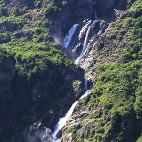 Waterfall along the Glacier Highway (Hwy 37a)