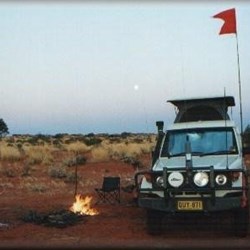 Desert camping - don't expect to find a shady tree