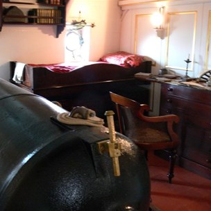 Warrior Officer's cabin - sharing with a gun