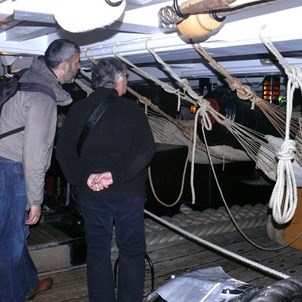 Cramped quarters for the crew