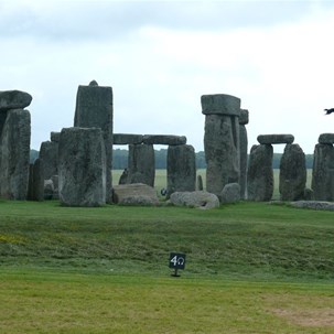 Stonehenge, ditch visible in foreground