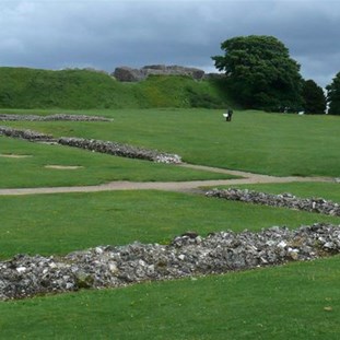 The inner mound, on which the old castle was built
