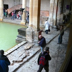 Colonade around the Roman bath