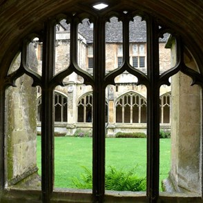 Lacock Abey courtyard and cloisters