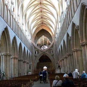 Inside the Cathedral, and the scissors arch