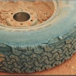 How's this for only 20,000kms on BF Goodrich All Terrains?!