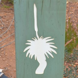 All Points of Interest are indicated by this type of Sign