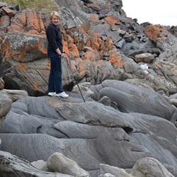 Now we had to rock hop to the old crane site