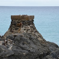 Remains of where the crane was located