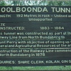 Sign outside the tunnel entrance