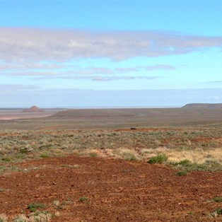 North of Port Augusta - the distinctive shapes and colours of the desert