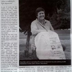 newspaper story about The Happy Walk