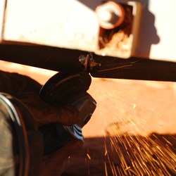 Grinding out the axle