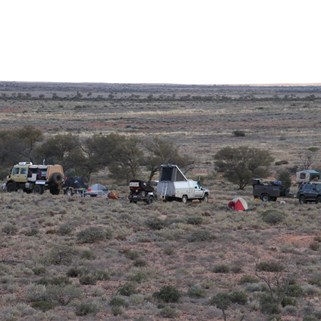 Camp on the plains north of Coober Pedy
