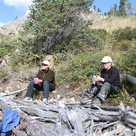 Gabster and Vikk O having a break - Lake Lebarge