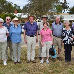 Members from the Royal Geographical Society of South Australia at the start of the days events
