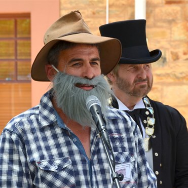 Gerald addressing the crowd