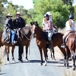 Warmer clothing for the start of todays walk