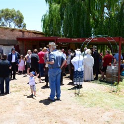 Some of the crowd gathered at Rhynie