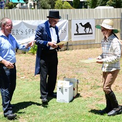Geoff hands out awards to the riders