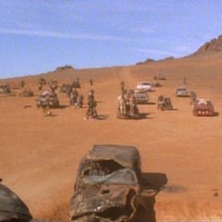 View to Hill from compound in film