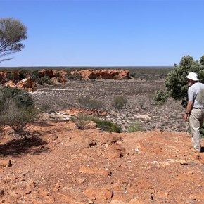Looking out over rugged jump-ups