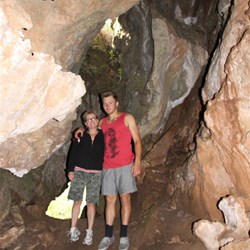 Cave exploring beside the Moon Track