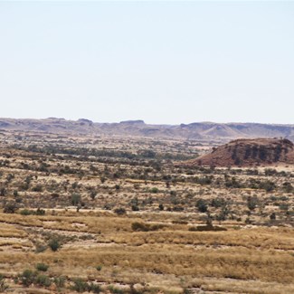 The view from Tom Tit Hill looking towards the Throssell Ranges