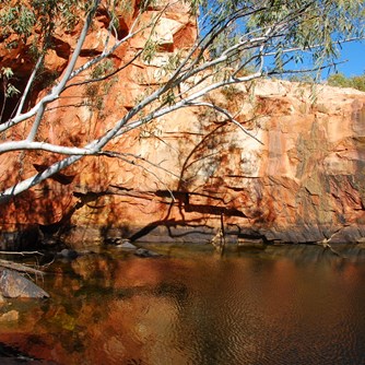 The major pool at gorge end