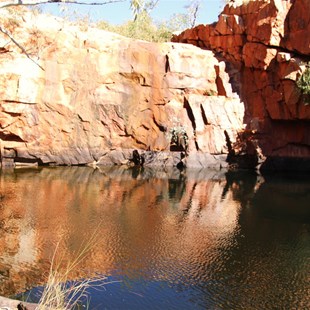 The magnificent pool at the Gorge end - reward for all our work (and the hike in)