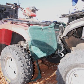 Rocks used to prevent Squeaky from sinking when winching