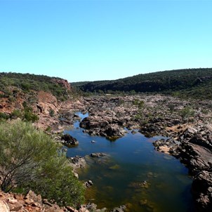 Just pools of water in the Murchison River
