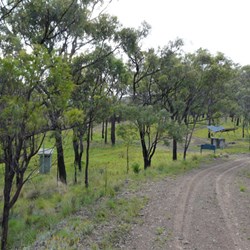 Driving back down to the Rotary Shelter shed