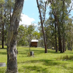Modern drop toilets at West Branch
