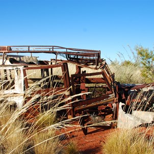 The old burnt out Landy