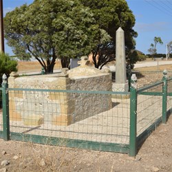 Memorial at the the original cemetery