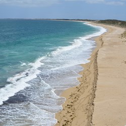 The drop off on the beach was nearly 1.5 metres high